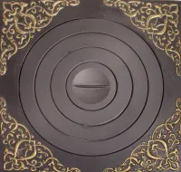 плита gfs пк-07 под казан с рисунком, 520*520 ф400 с патиной