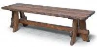 лавка №11 160х45х45 см массив сосны старение, палисандр, ирб