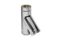 тройник феррум утепленный угол 135° нержавеющий (430/0,5мм)/зеркальный, ф120/200, по воде #