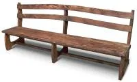 скамья №13 250х60х45 см массив сосны старение, палисандр, ирб