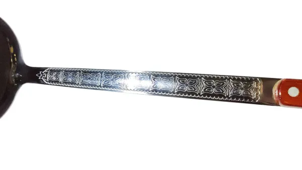 шумовка узбекский нерж. с деревянной ручкой 46,5 см